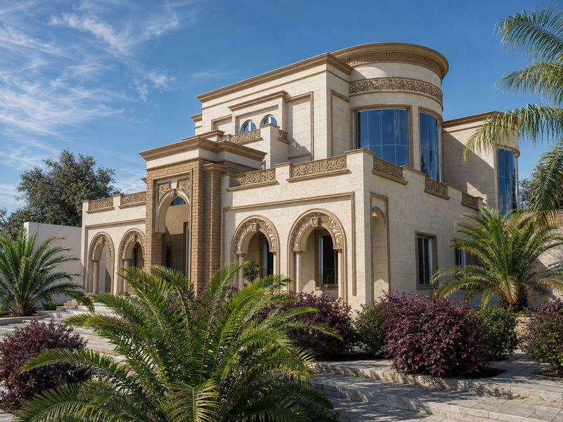 Classical Villa — Cream Limestone