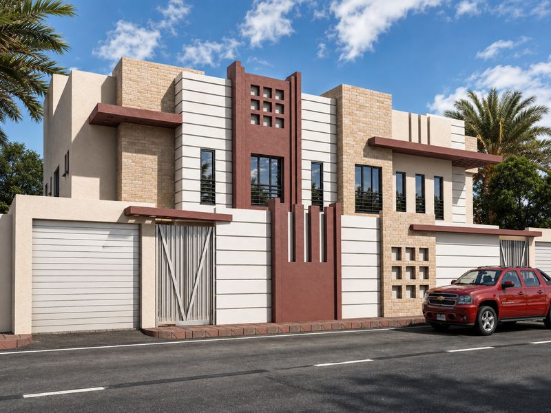 Modern Villa — Stone Massing